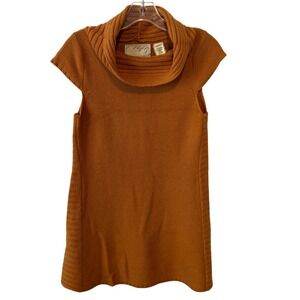 Sparrow Women's Pumpkin Colored Wool Silk Blend Tunic Sweater in‎ Size M